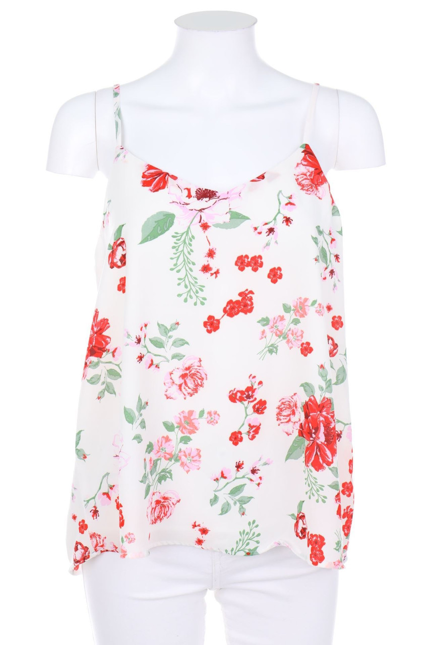 AMISU - Top in A-Linie mit Blumen-Print - M