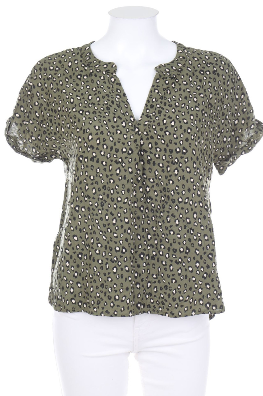 No Label - Shortsleeve Blouse with Leo Print - S
