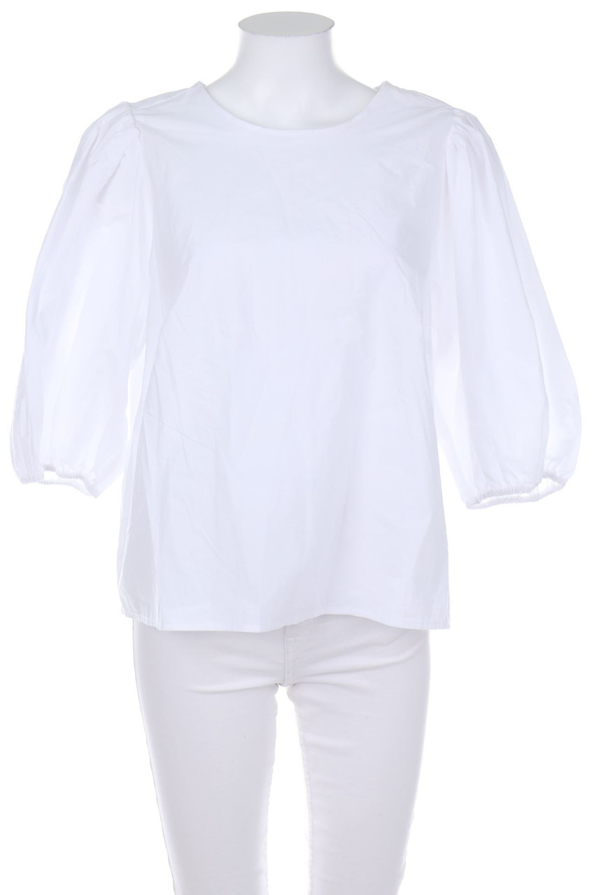 H&M - Baumwoll-Bluse mit Puffärmeln - L