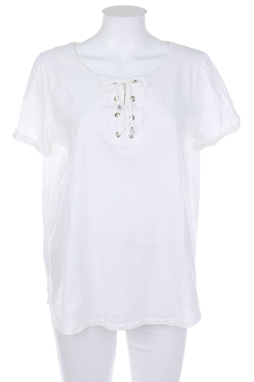 elora - Kurzarm-Shirt mit Schnürung - D 36