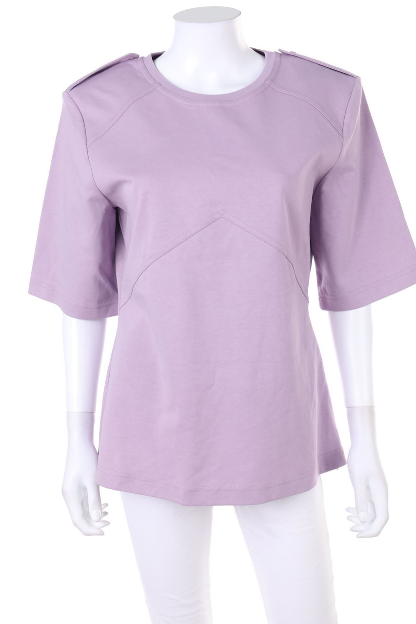 Max Mara - Kurzarm-Shirt mit Riegeln - XL