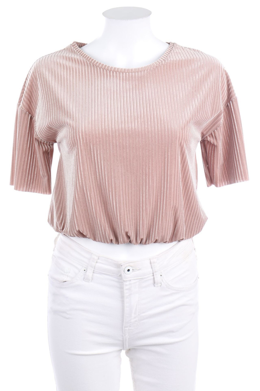 ZARA - Cropped-Shirt aus Samt - S