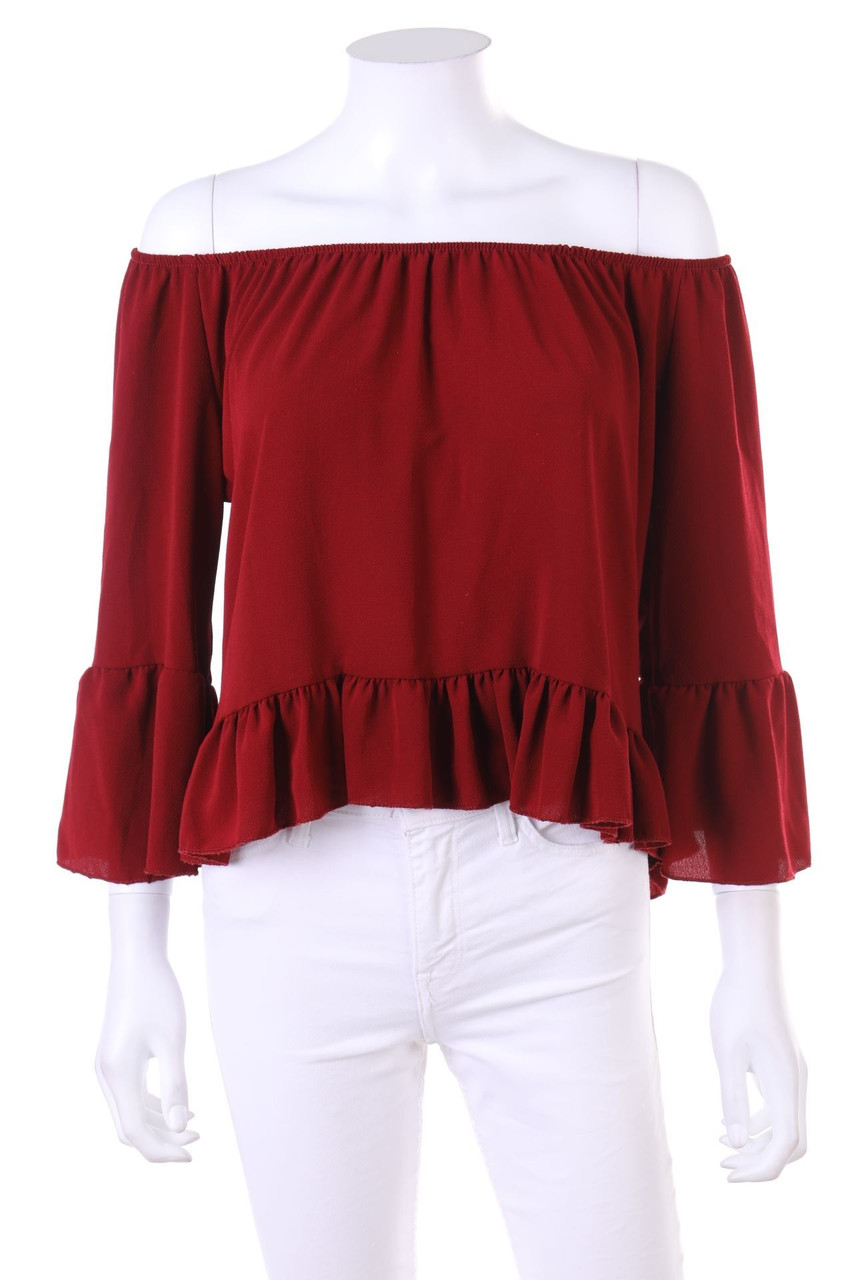 My Hailys - Carmen-Bluse mit Volants - S