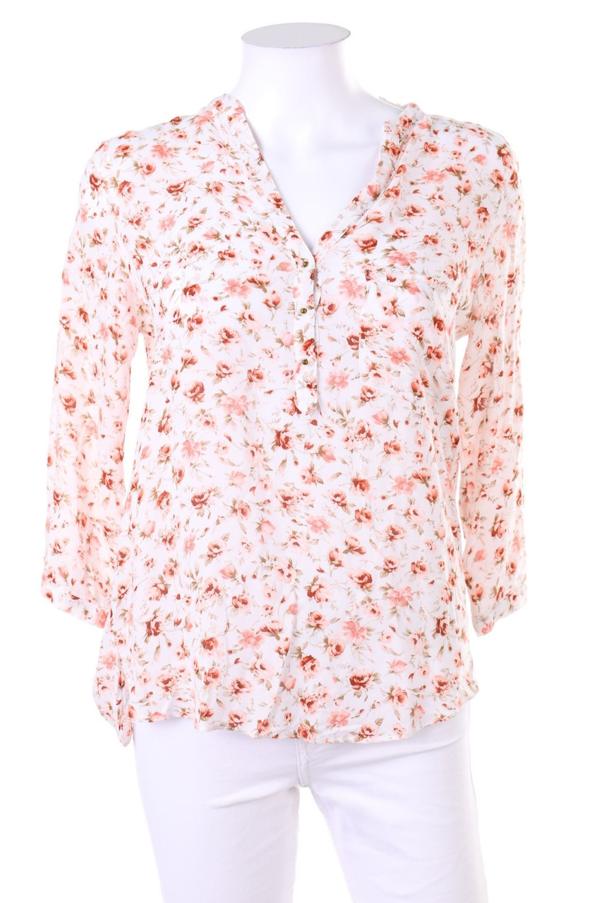 ZARA - Bluse mit 3/4-Ärmel mit Blumen-Print - S