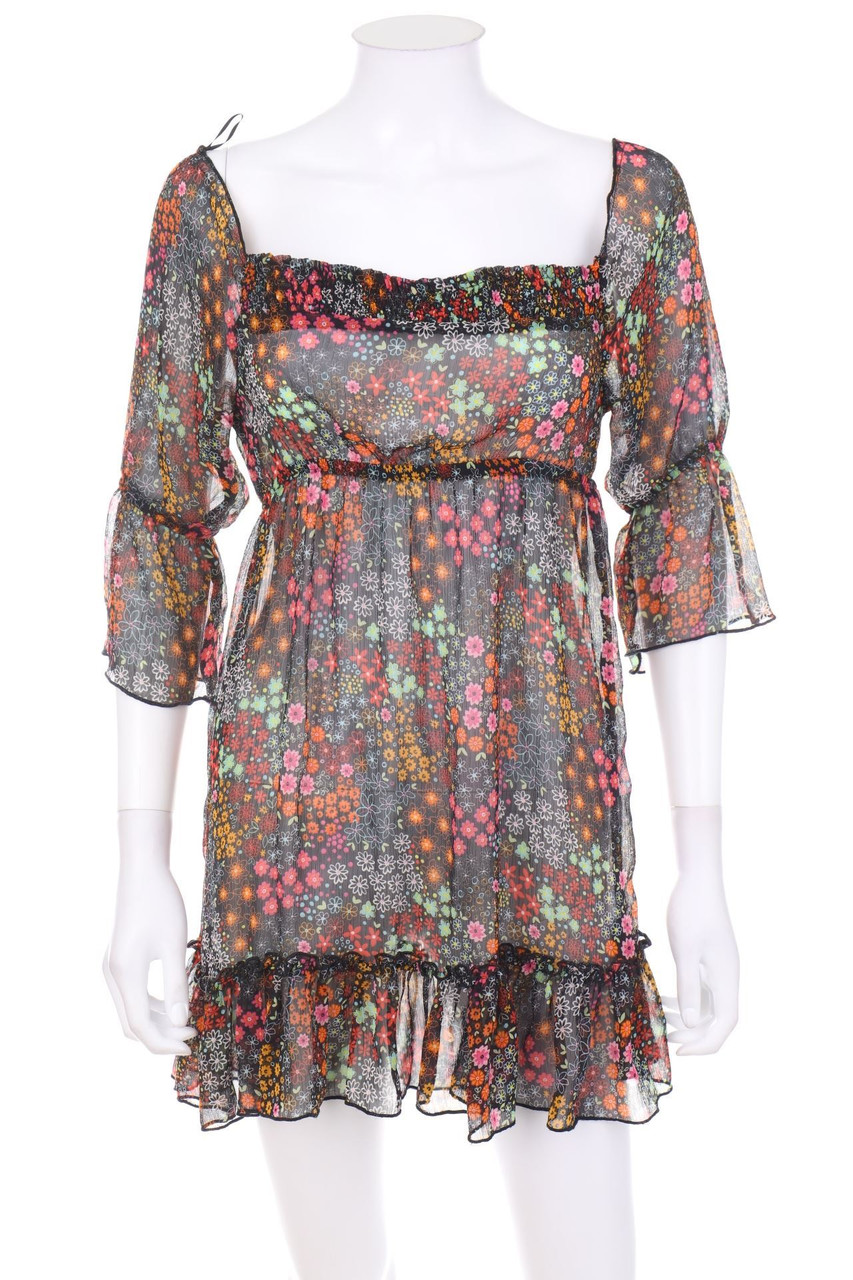 Stradivarius - Carmen-Mini Dress with Flower Print - S