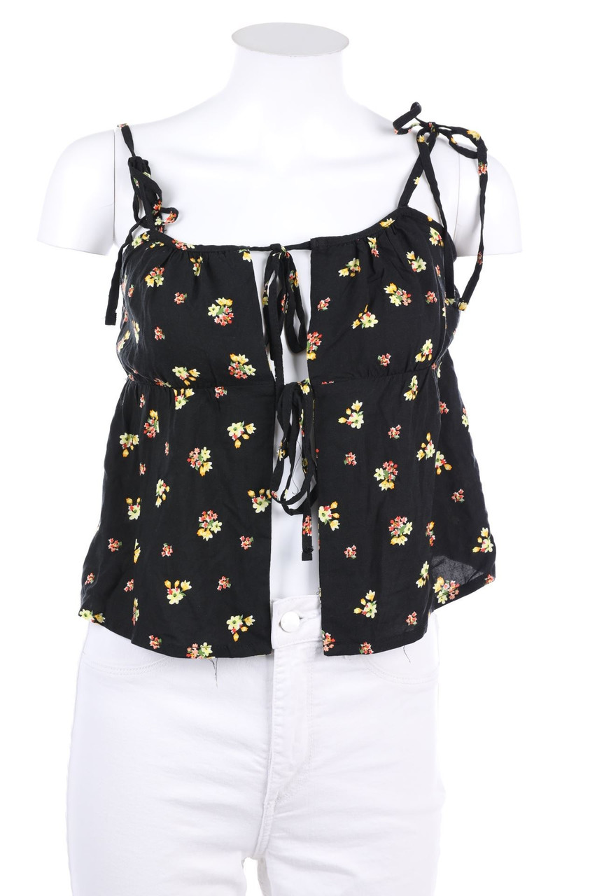 TALLY WEiJL - Blouse Top with Flower Print to tie - S