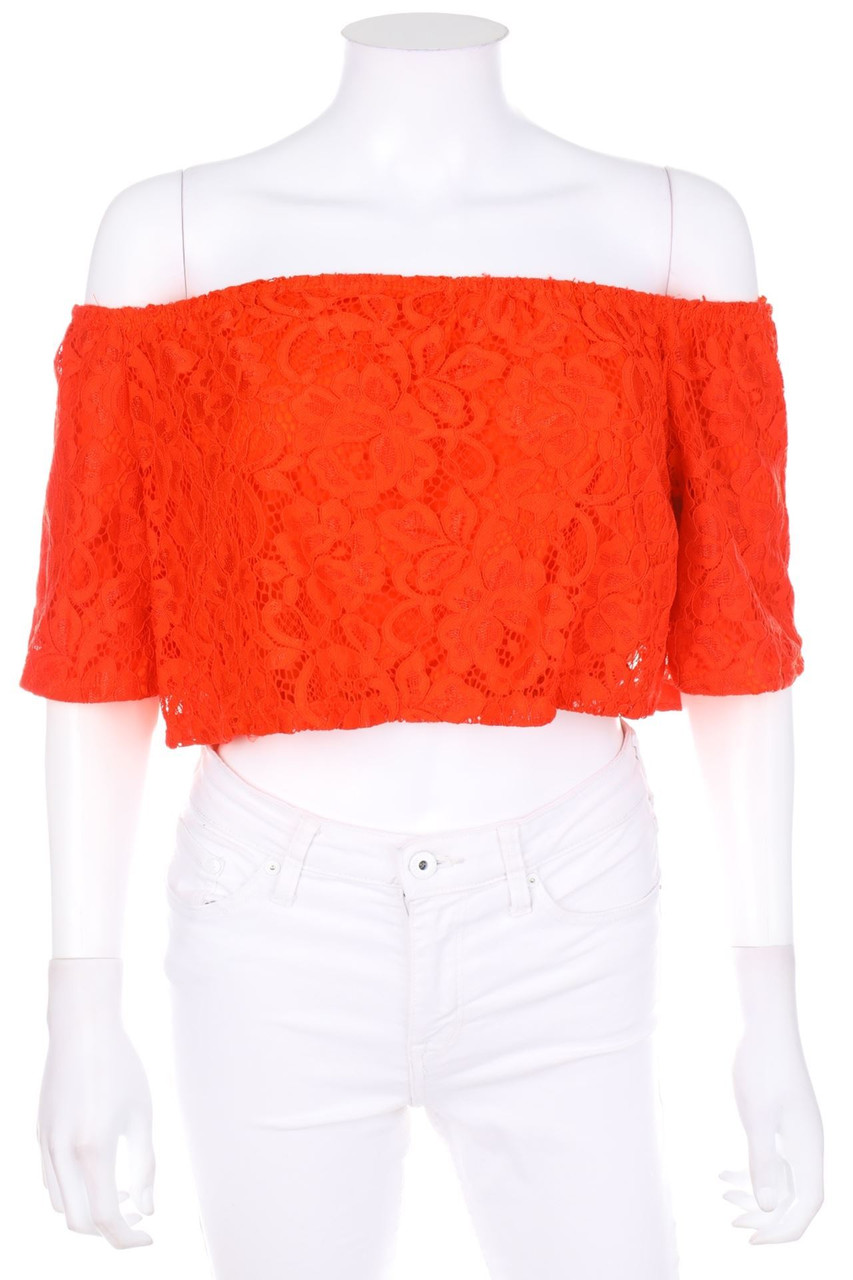AMISU - Cropped-Top aus Spitze - S