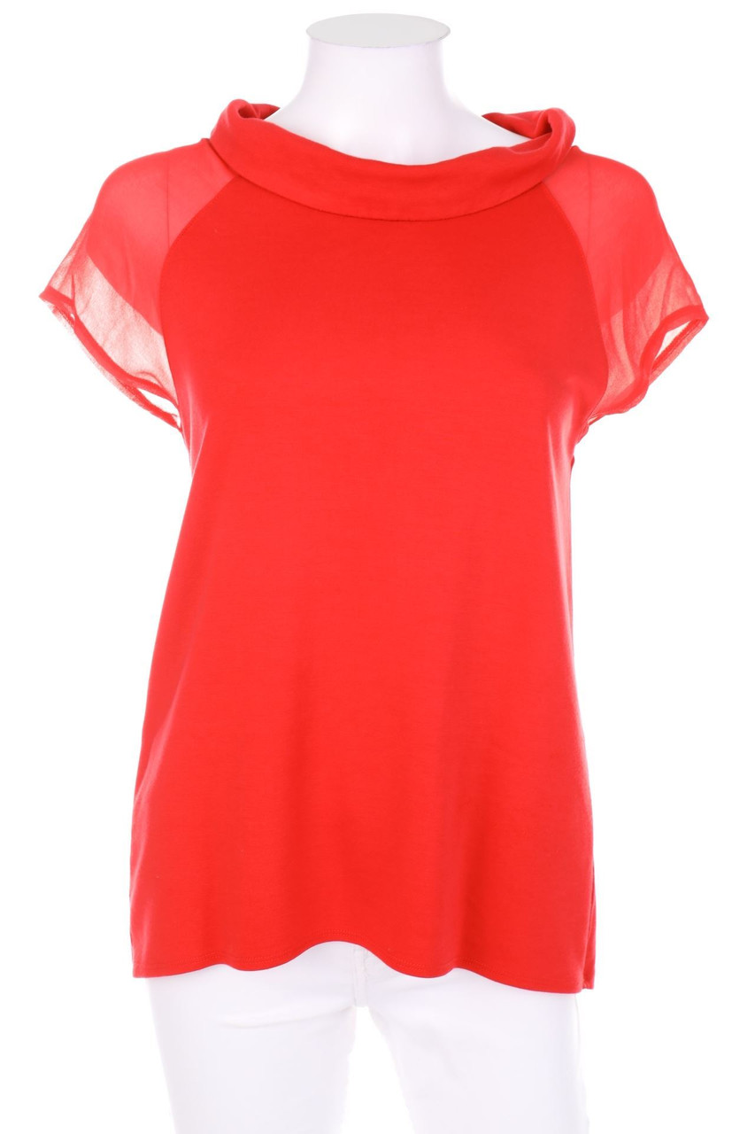 MORGAN - Shortsleeve Blouse with Chiffon - S