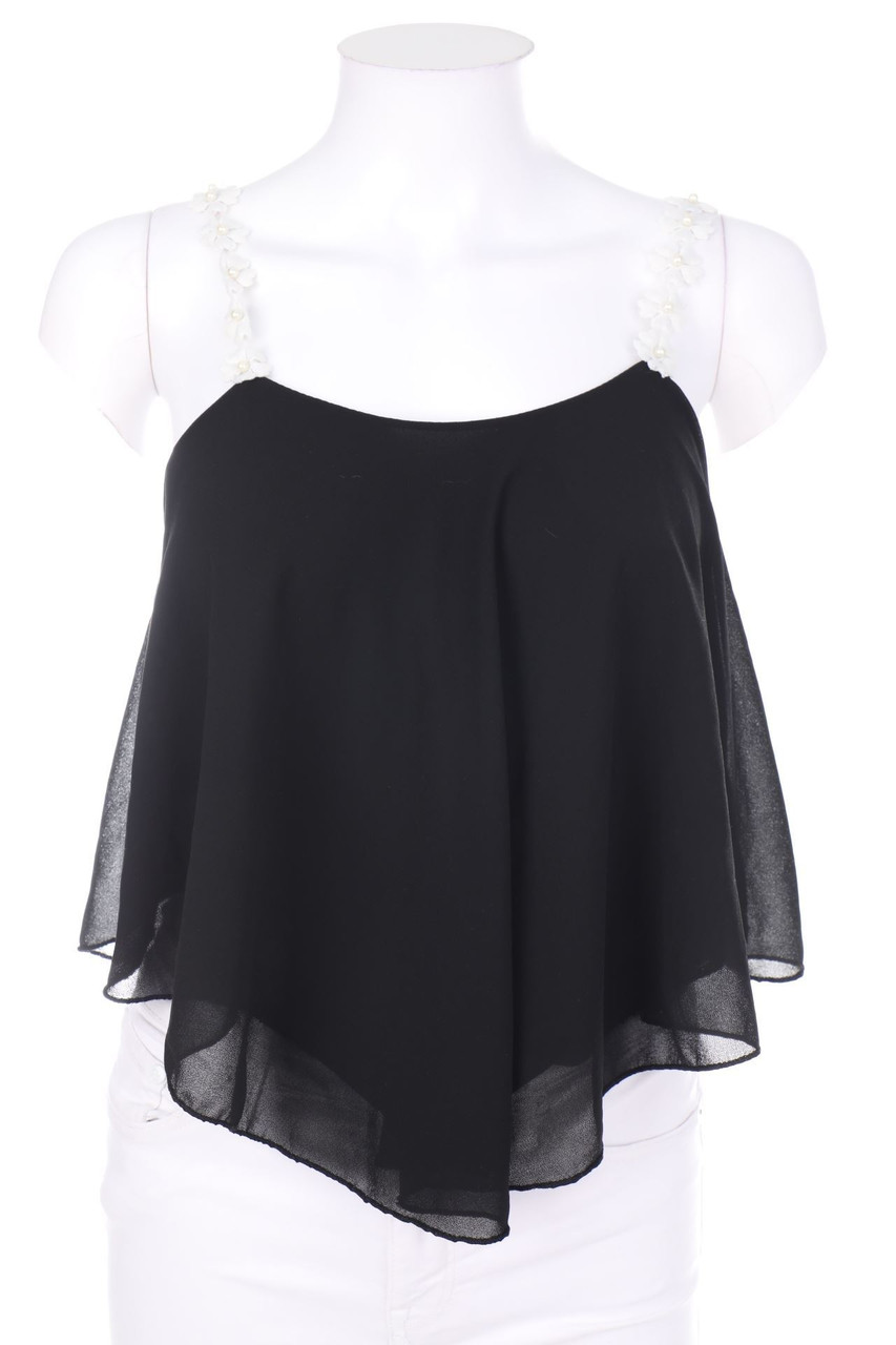 NEW COLLECTION - Crop-Top mit Perlen - M