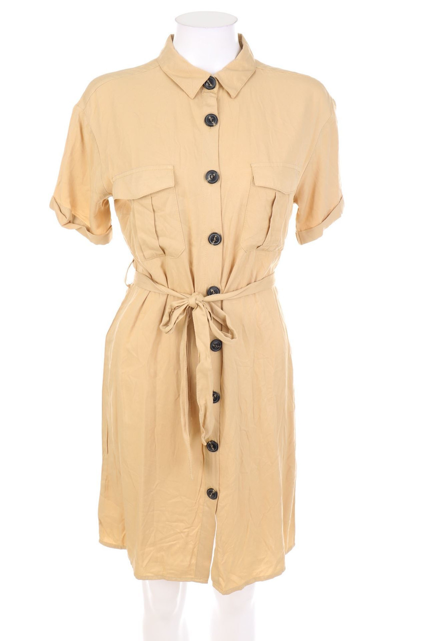 AMISU - Blusenkleid mit aufgesetzten Taschen - D 34