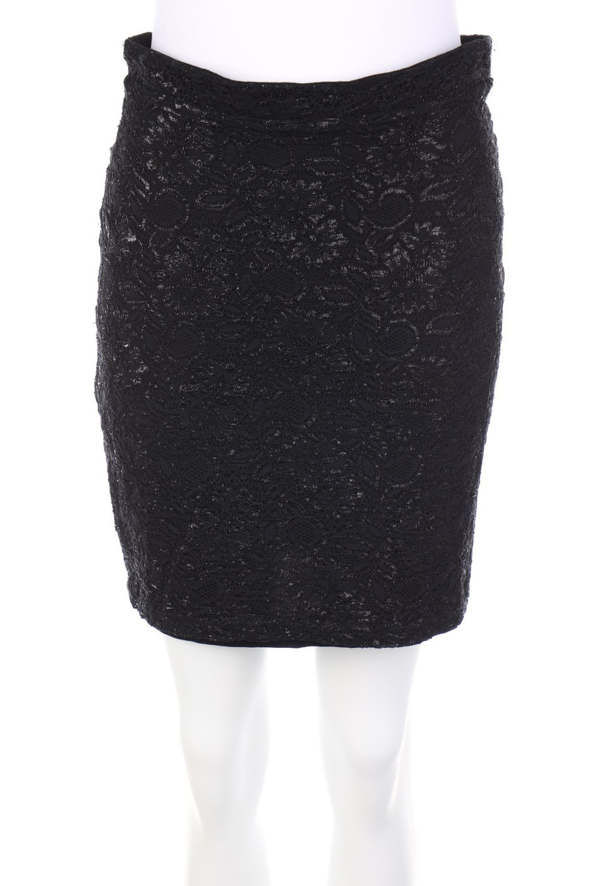 H&M - Glitzer-Minirock aus Spitze - D 38