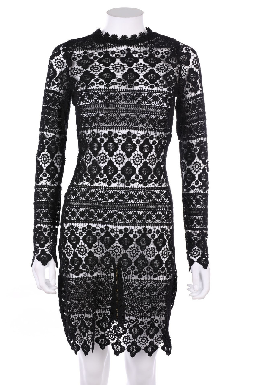 Ohne Label - Spitzen-Abendkleid mit Reißverschluss - D 32