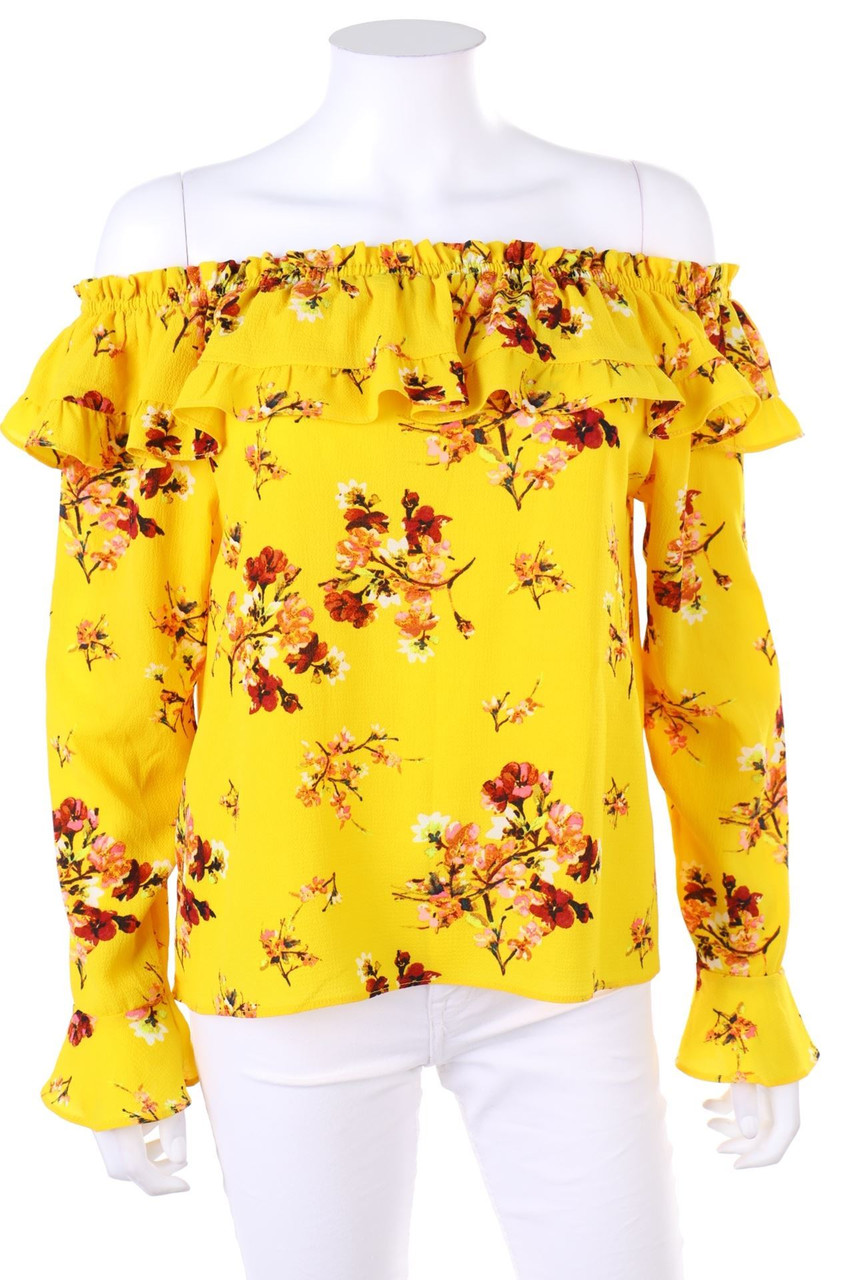 No Label - Off-the-shoulder blouse with Flower Print - L