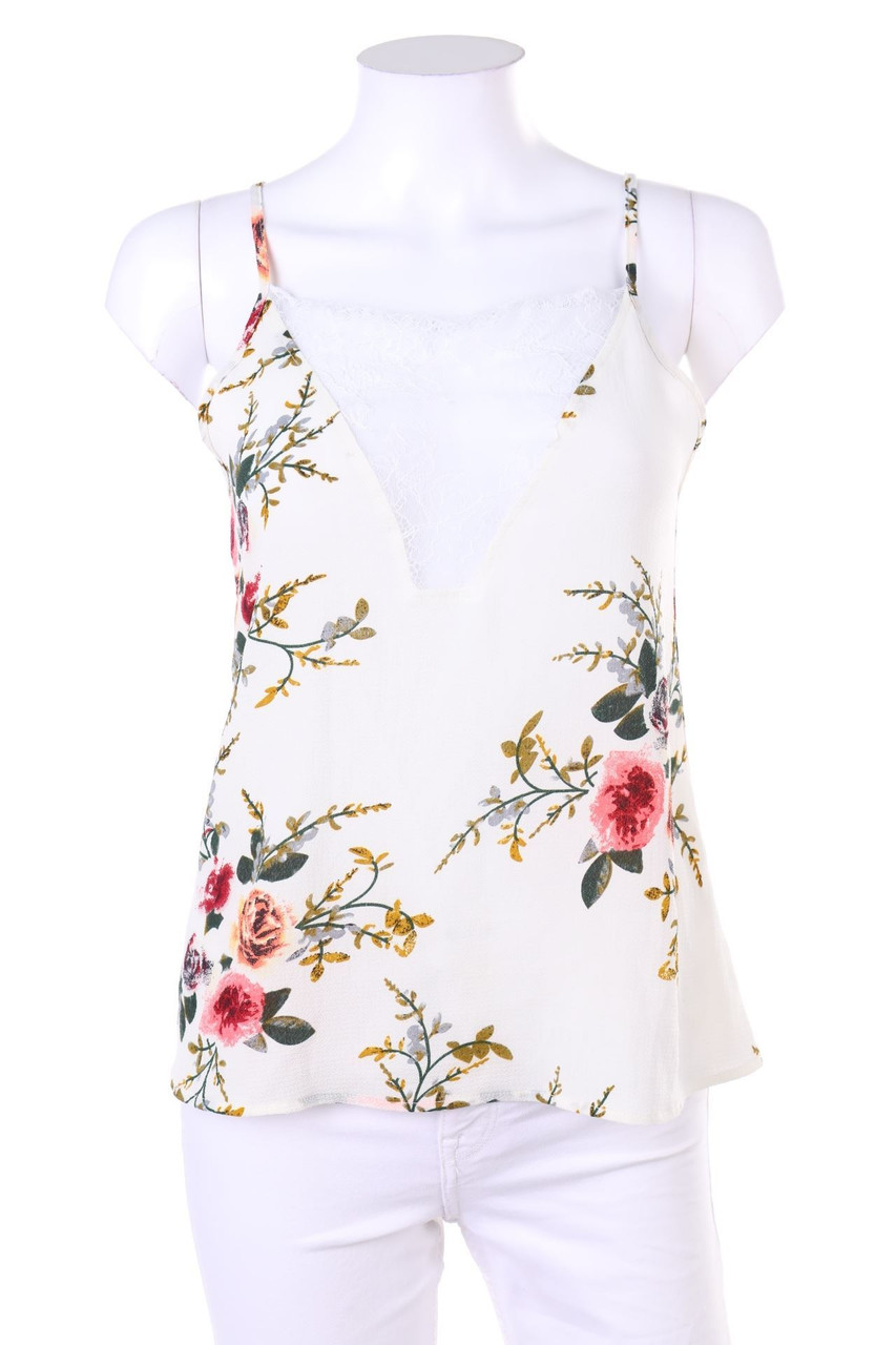 No Label - Top with Flower Print - S