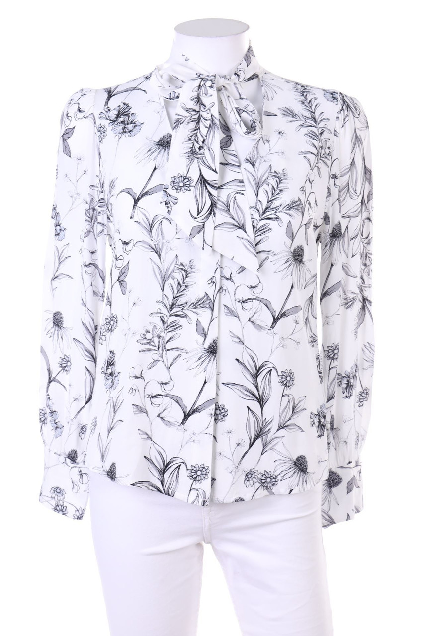 M&S COLLECTION - Pussy Bow Blouse with Flower Print - D 32