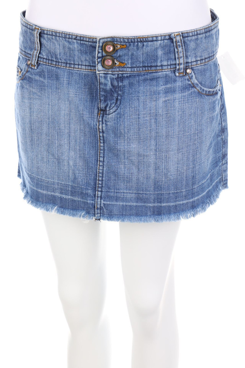 Stradivarius - Y2K-Mini Denim Skirt - D 38