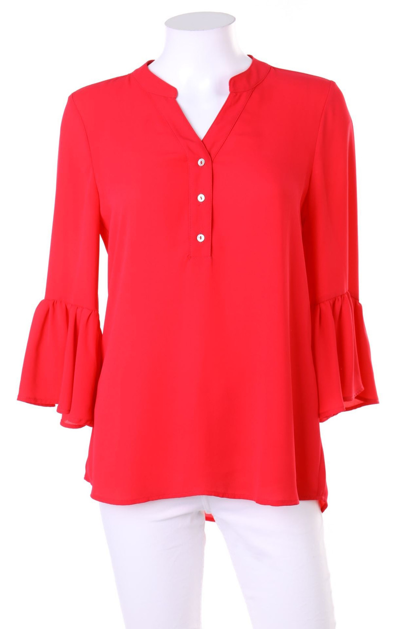 No Label - Blouse with Trumpet Sleeves - D 34