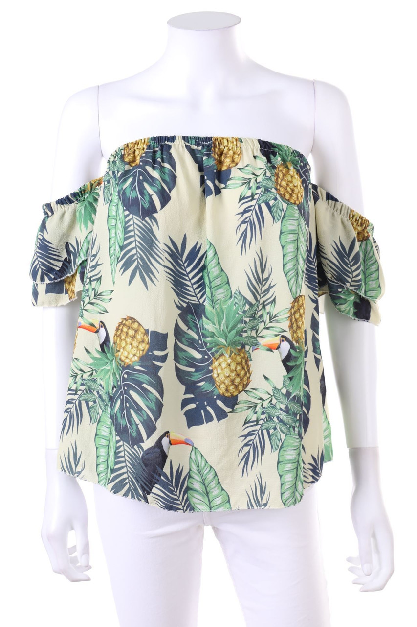 zebra - Off-the-shoulder blouse with Print - S