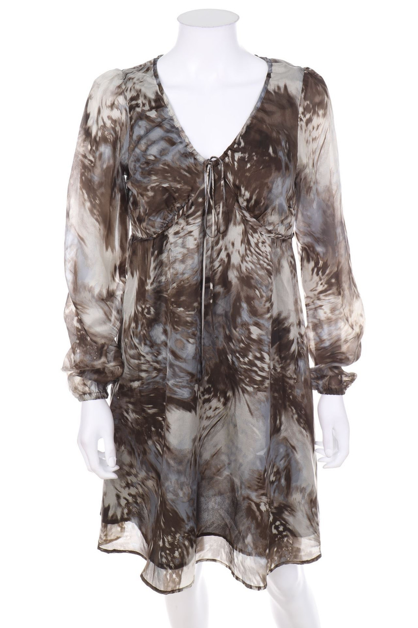 HALLHUBER - Silk Dress with Animal Print - D 34