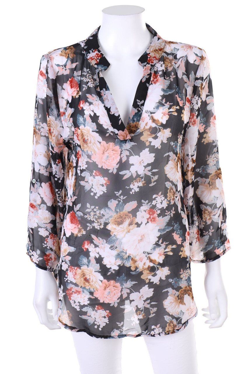 Chicorée - Blouse with Flower Print - L