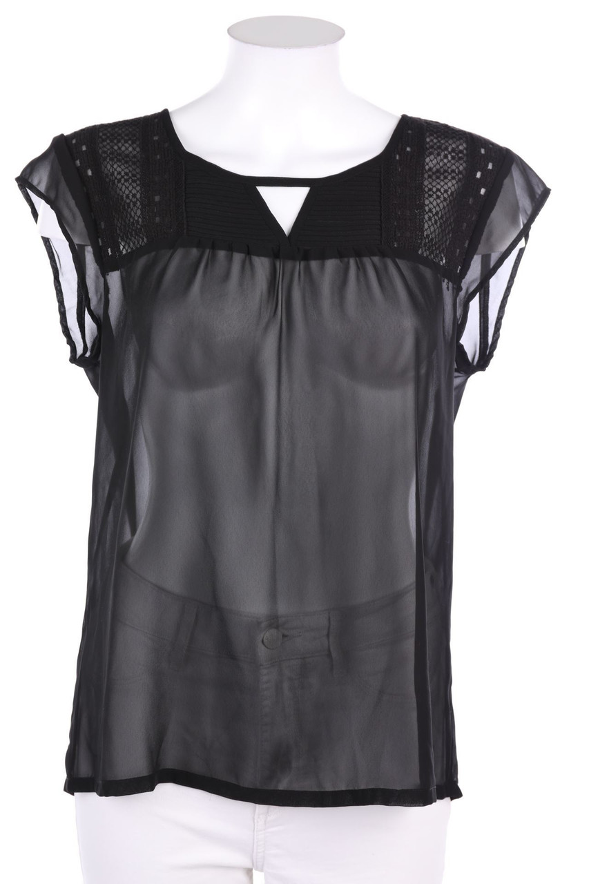 MEXX - Kurzarm-Bluse mit Keyhole - D 40