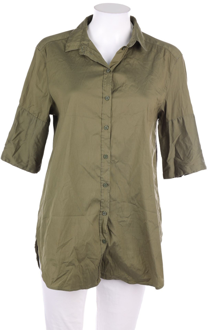 H&M LOGG - Hemd-Bluse mit kurzem Ärmel aus Baumwoll-Mix - D 34