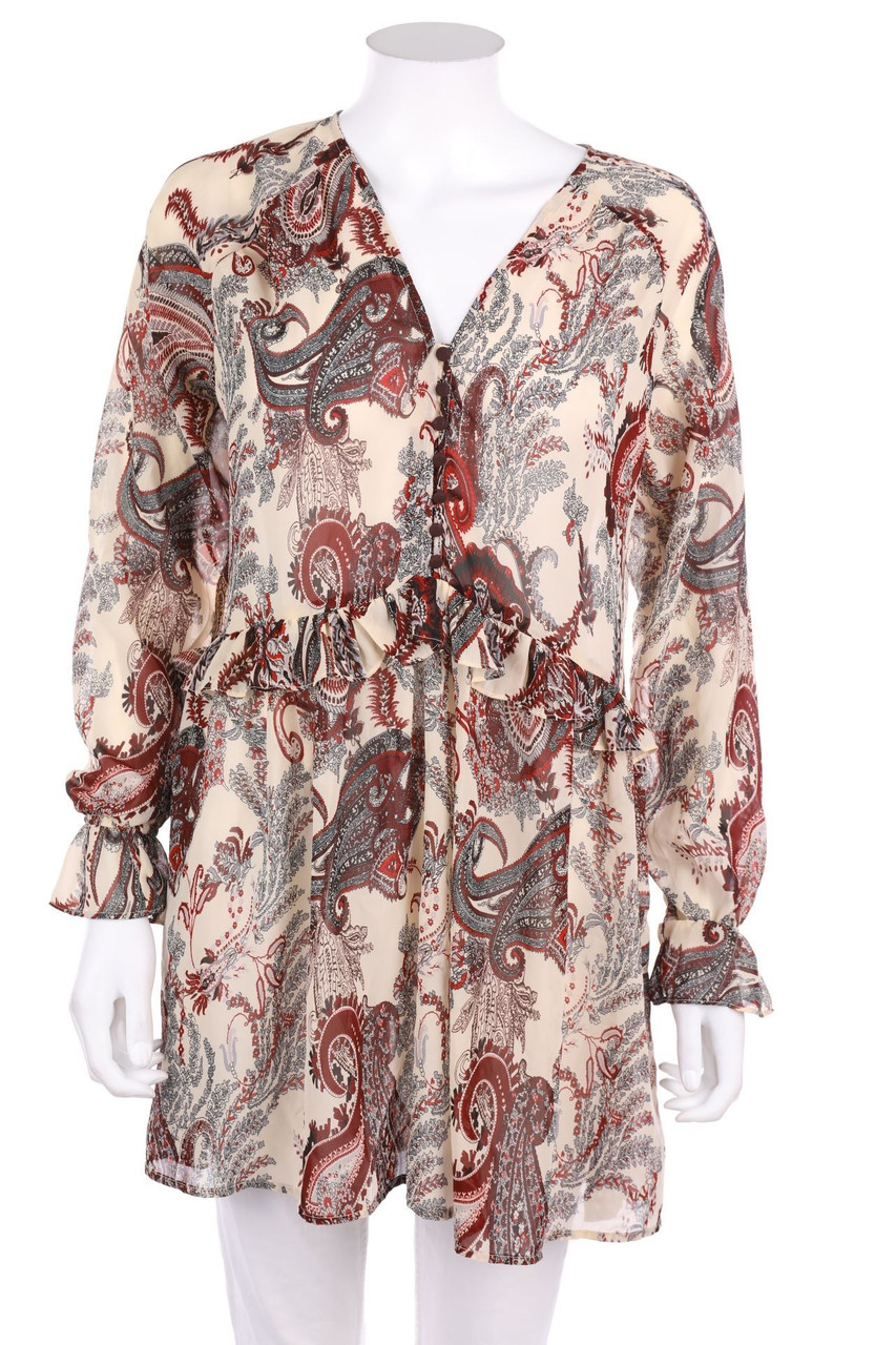 VERO MODA - Long-Bluse mit Paisley-Print - XS