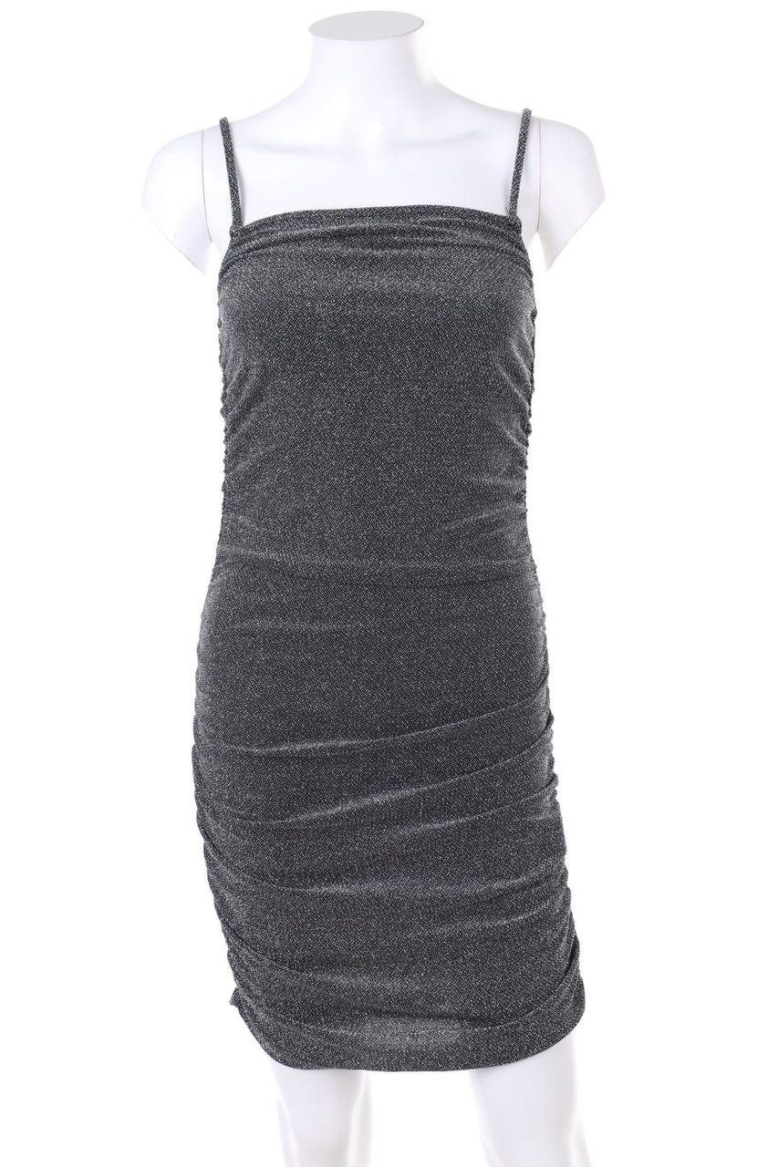 H&M DIVIDED - Glitzer-Party-Kleid mit Raffungen - S