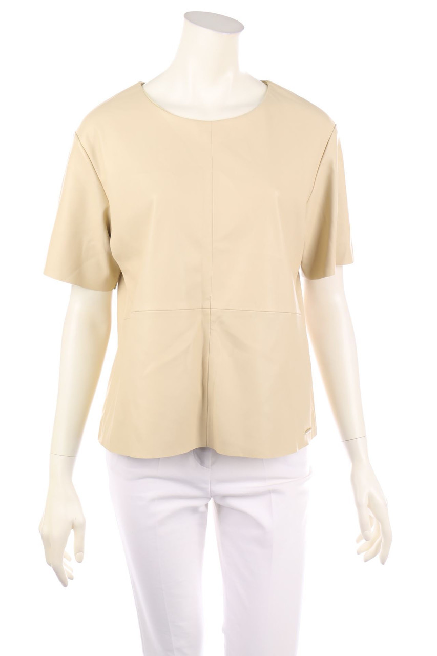 RINO & PELLE - Faux Leather-Shortsleeve Blouse - D 42