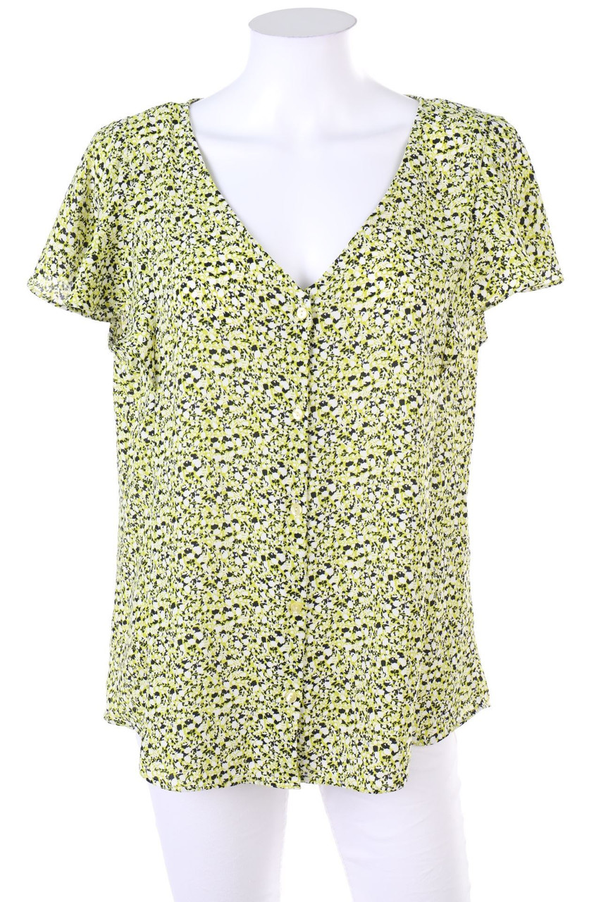 YESSICA PREMIUM by C&A - Kurzarm-Volant-Bluse mit Print - D 42