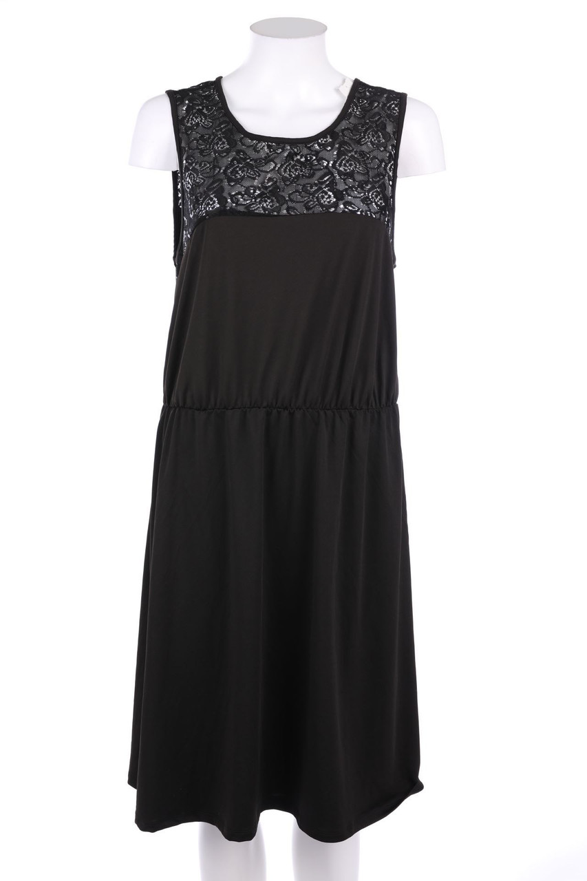 No Label - Cocktail Dress with Lace Insert - D 44