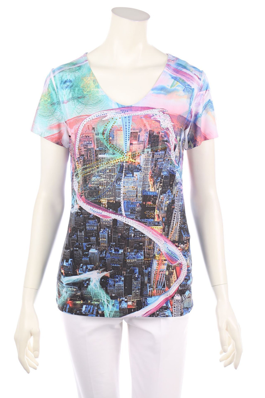 FRIEDA & FREDDIES - Shortsleeve-Shirt with Photo Print - D 38