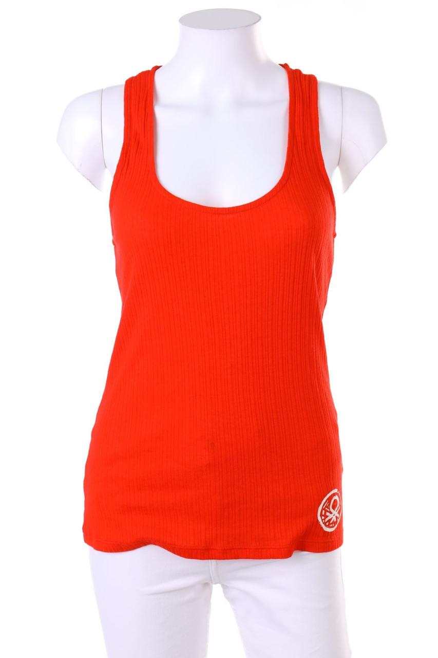 UNITED COLORS OF BENETTON - Racerback Top with Print - XS