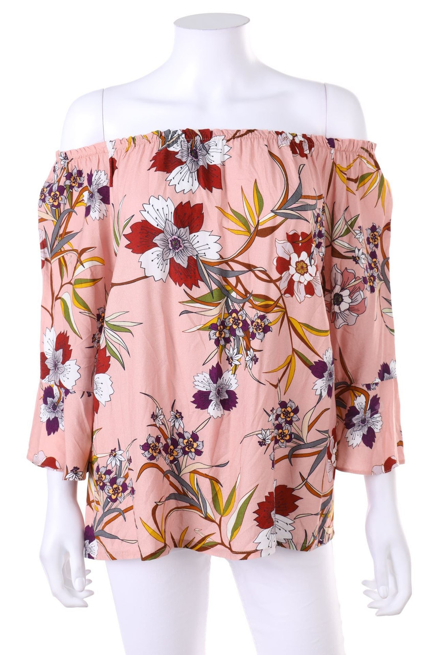 Carnaby - Off-the-shoulder blouse with Flower Print - D 38
