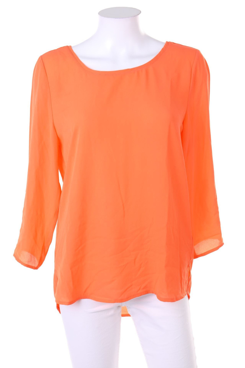 zebra - Blouse with Roll-up Sleeves - M