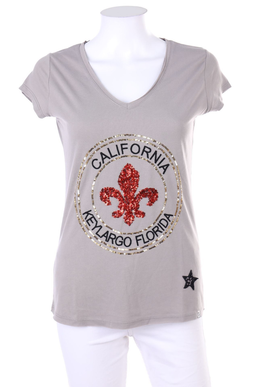 KEY LARGO - Shortsleeve-Shirt with Sequins - S
