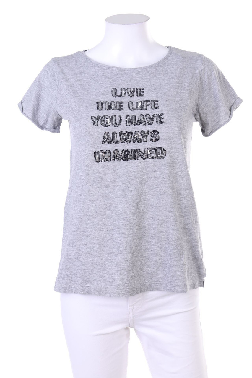 TEX - Shortsleeve-Shirt with Sequins - S