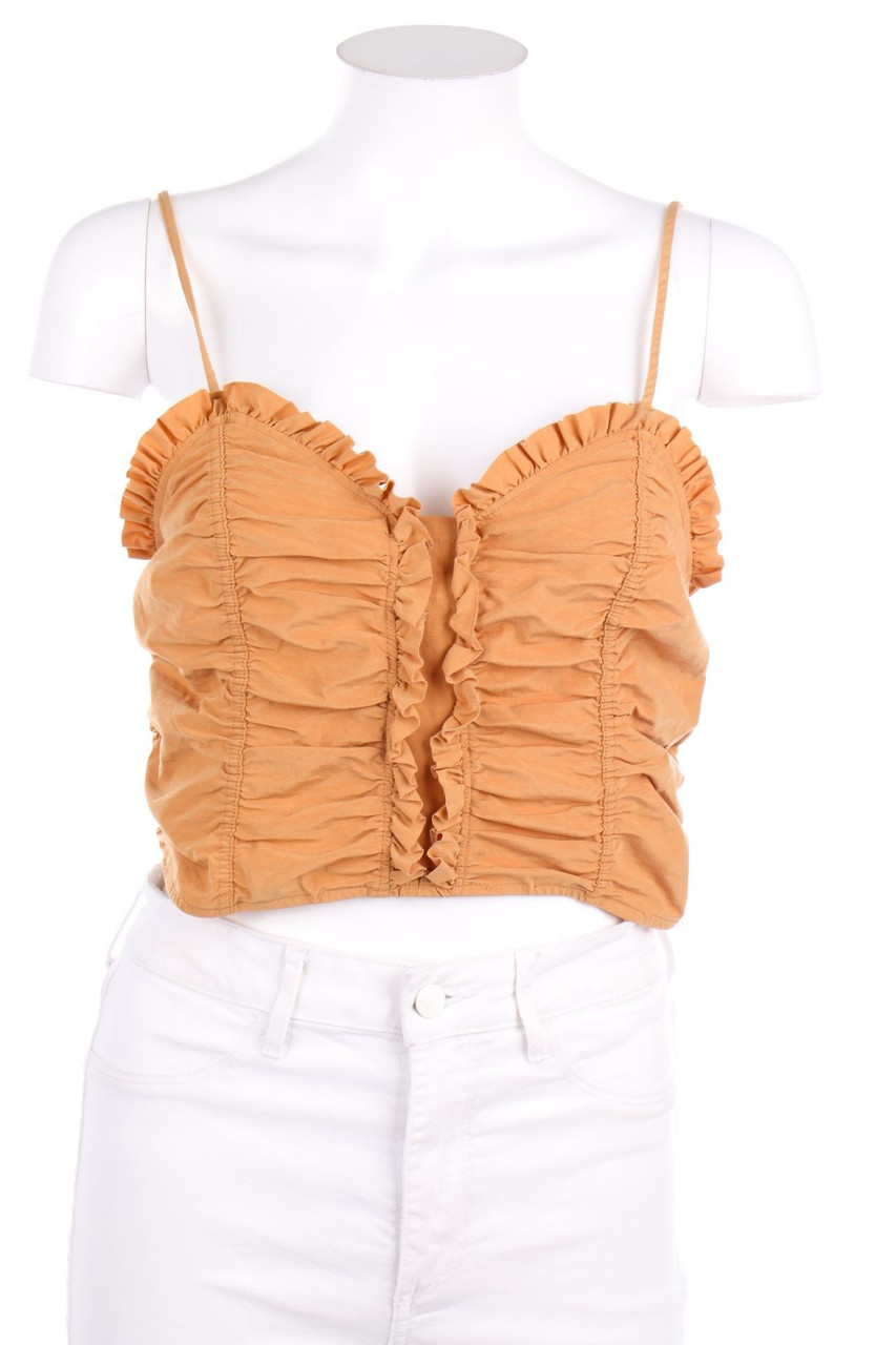 ZARA - Blusentop mit Rüschen - M