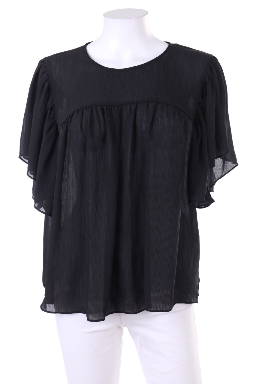 H&M - Kurzarm-Bluse mit Raffungen - D 36