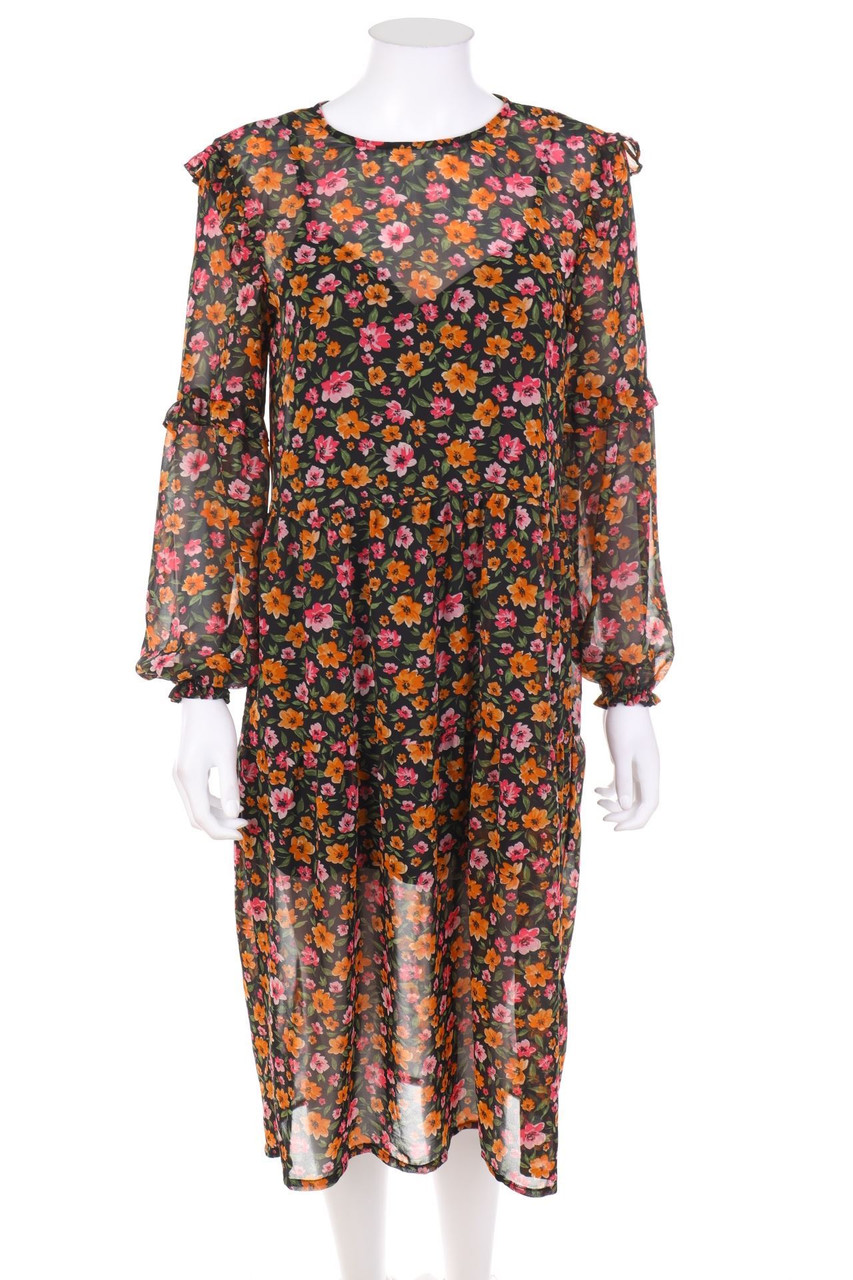 H&M DIVIDED - Kleid mit Blumen-Print - S