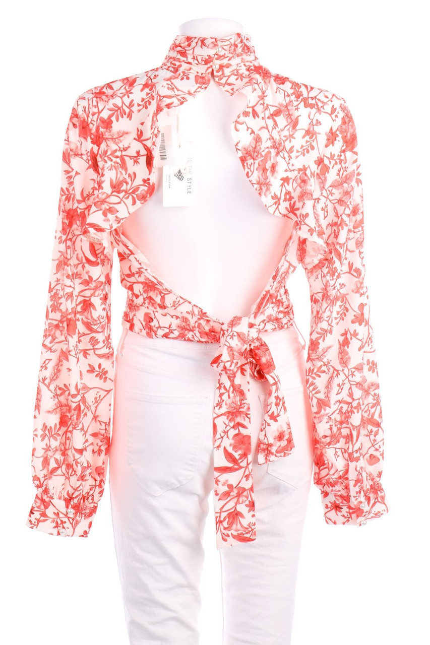 IN THE STYLE - Cropped-Bluse mit tiefem Rückenausschnitt - D 40