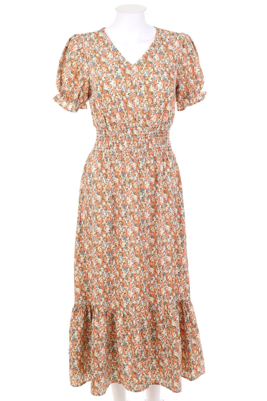 SHEIN - Midikleid mit Blumen-Print - S