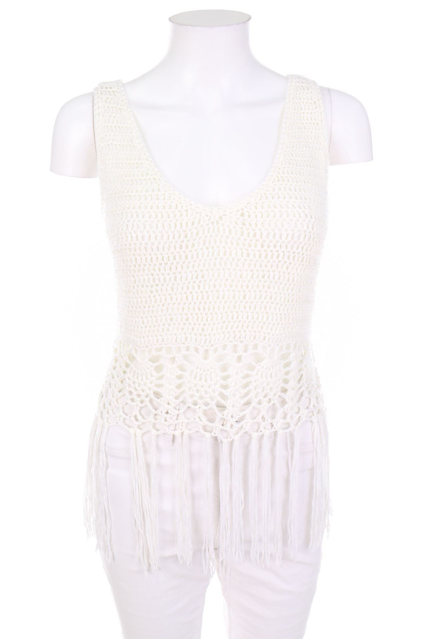 No Label - Knit Top with Fringes - D 36-38