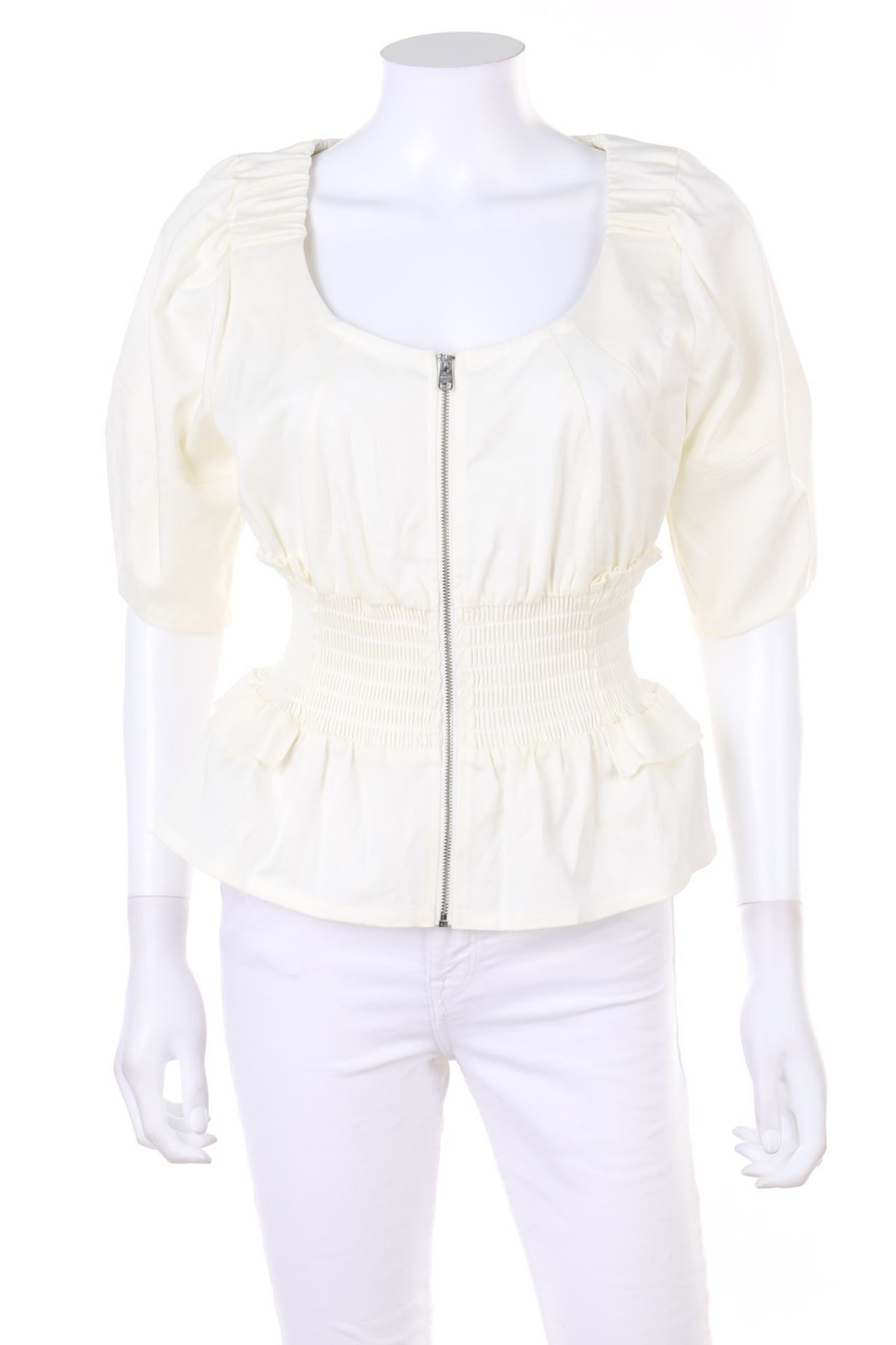 ALLSAINTS - Shortsleeve Blouse, Smok Detailing - D 38