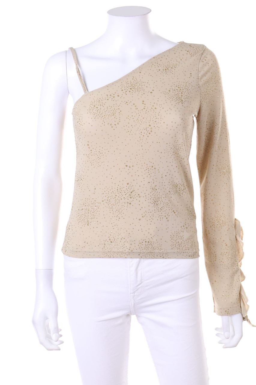 RC Collection - One Shoulder-Shirt mit Glitzer - M