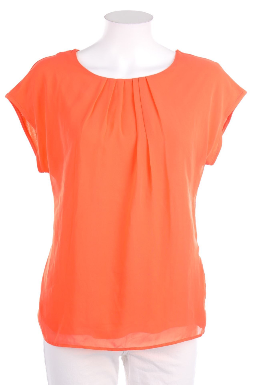 orsay - Chiffon-Shortsleeve Blouse, Pleated - S