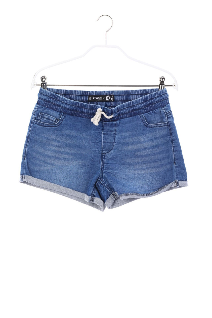 FB SISTER - Used Look Jeans-Shorts mit Tunnelzug - XXS