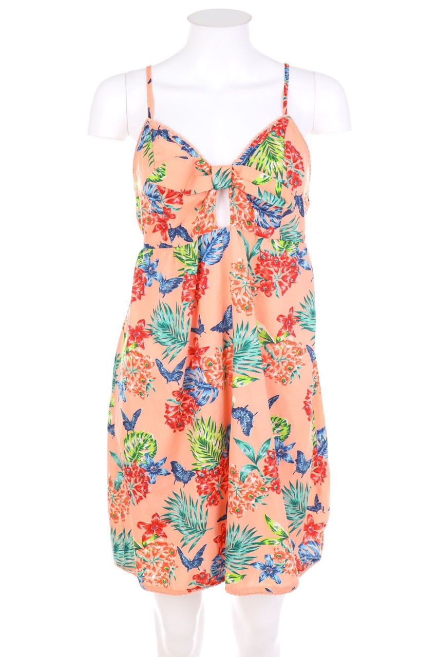 No Label - Mini Dress with Tropical Print - S