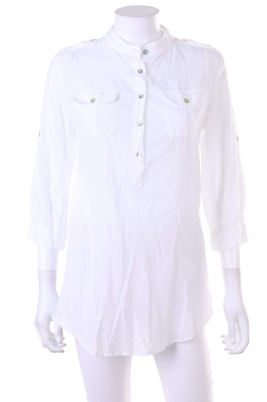 LE PHARE DE LA BALEINE - Long-Shirt Blouse with Shoulder Straps - S