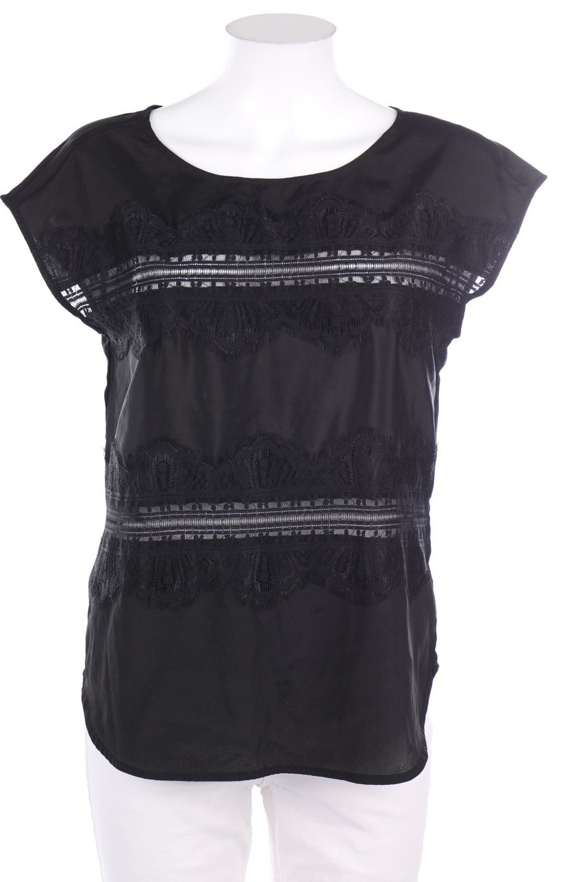 AMISU - Blusentop mit Spitze - XS